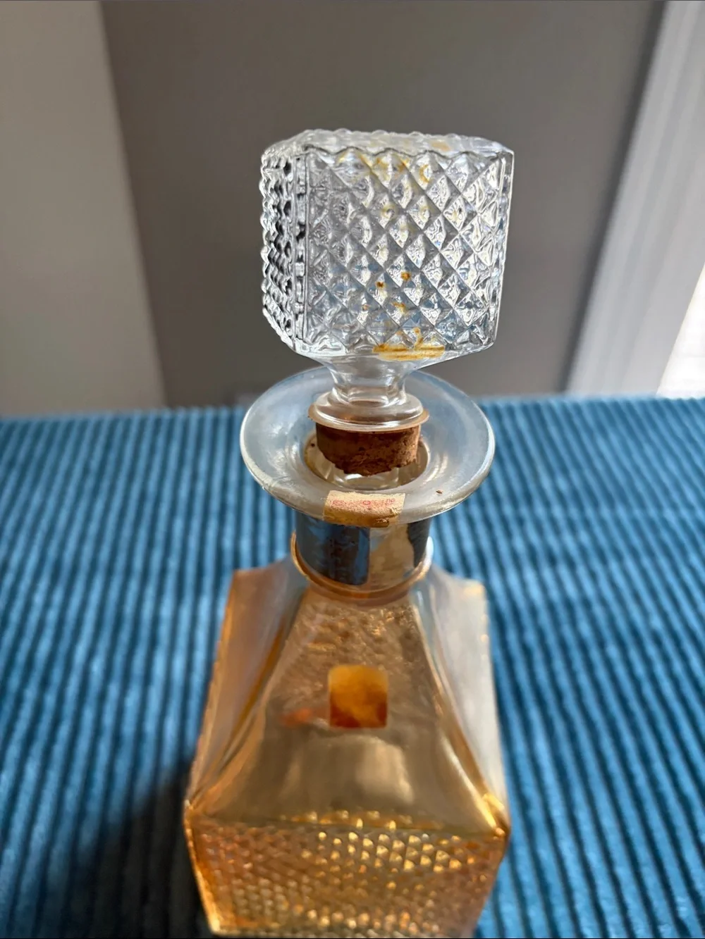Vintage OLD FORESTER cut glass whiskey decanter